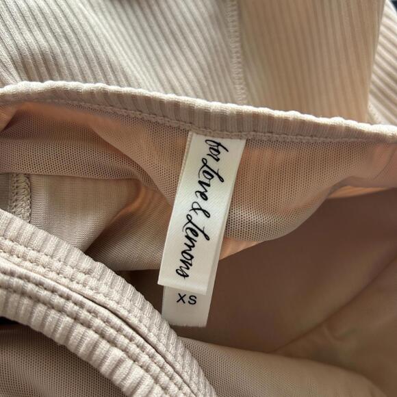 For Love & Lemons Nude Ribbed One Piece Bodysuit Women’s XS - Picture 4 of 5